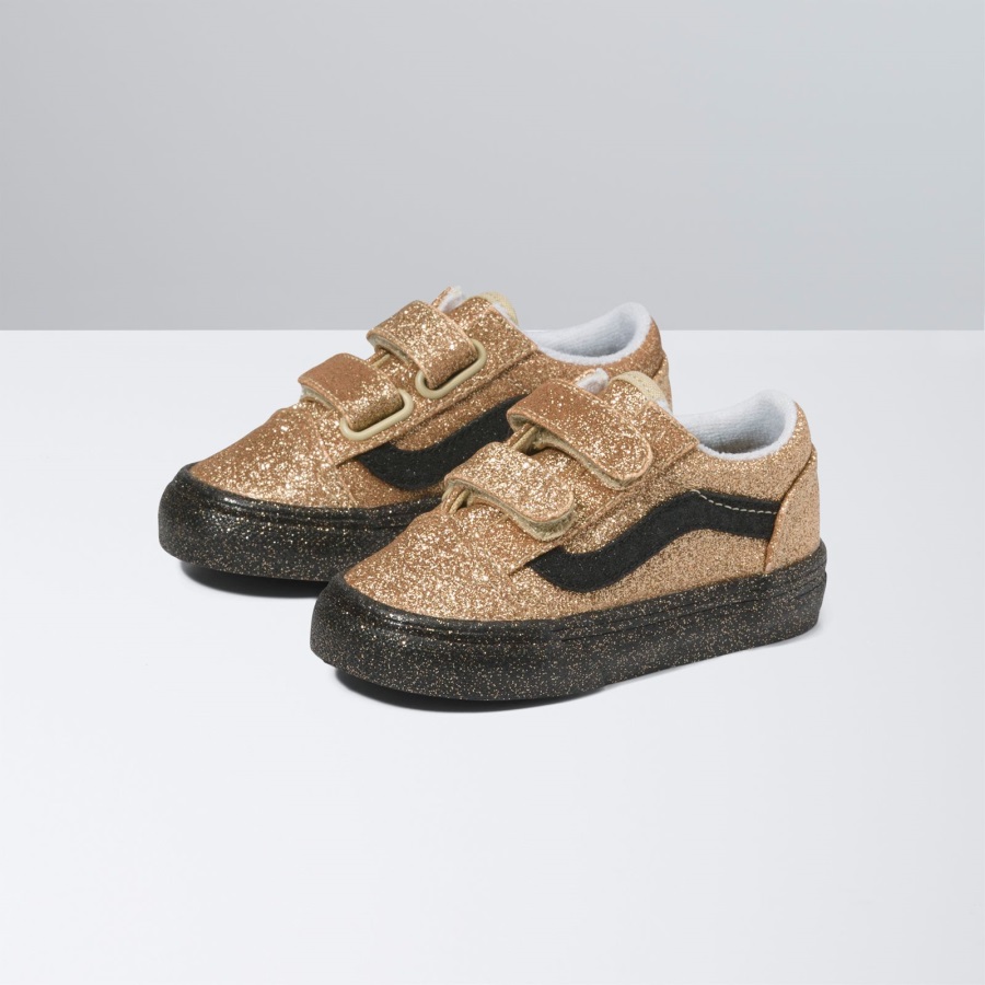Vans Bambin Fête Paillettes Old Skool V Noir-or