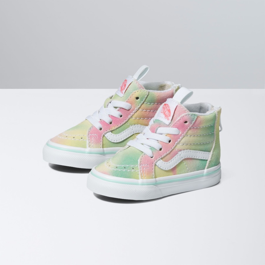 Vans Bambin Daim Arc-en-ciel Sk8-hi Zip Pastel Multi