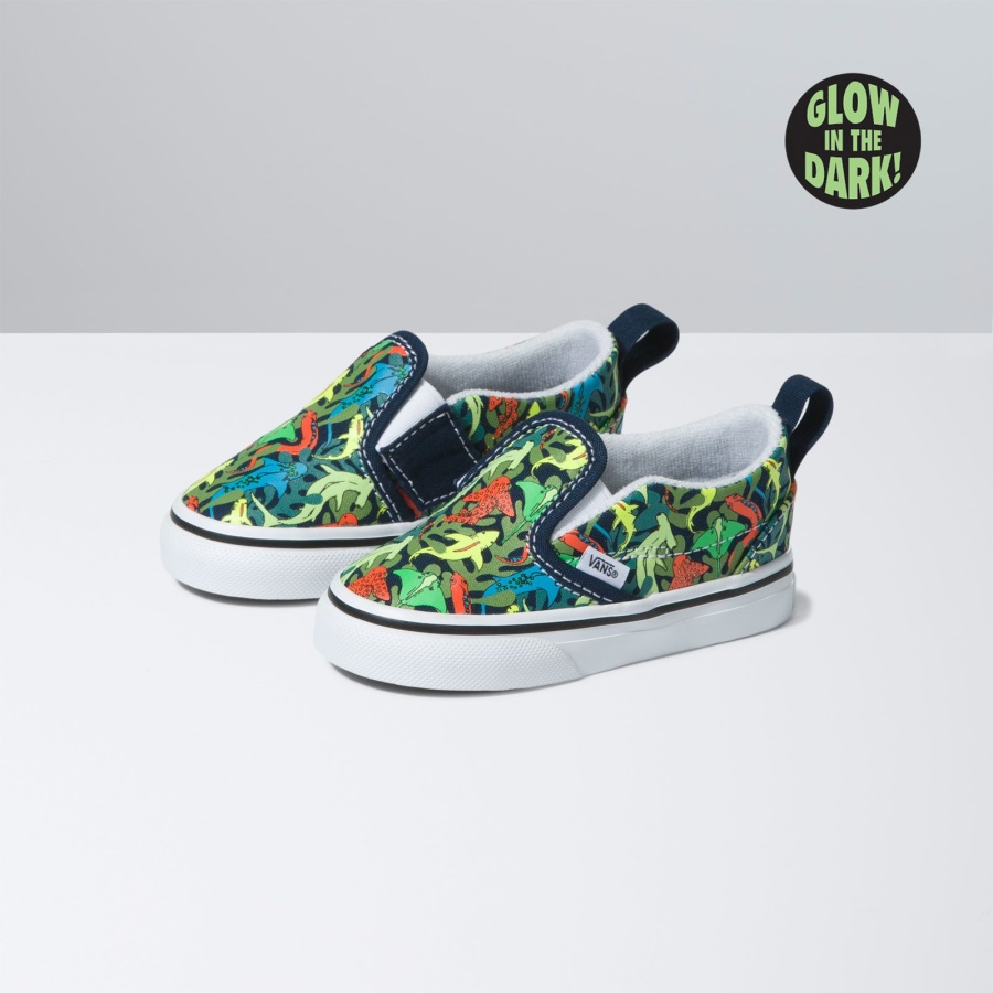 Vans Bambin Slip-on V Glow Sharks Dress Blues