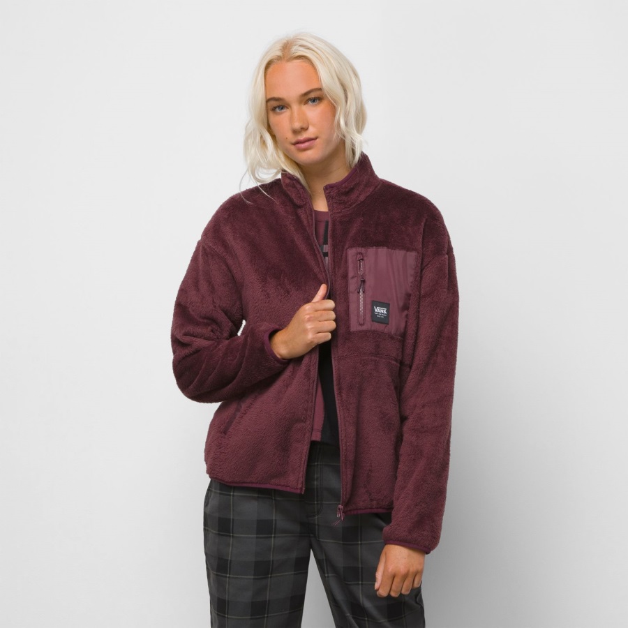 Vans Waverly Col Montant Sherpa Full Zip Catawba Raisin
