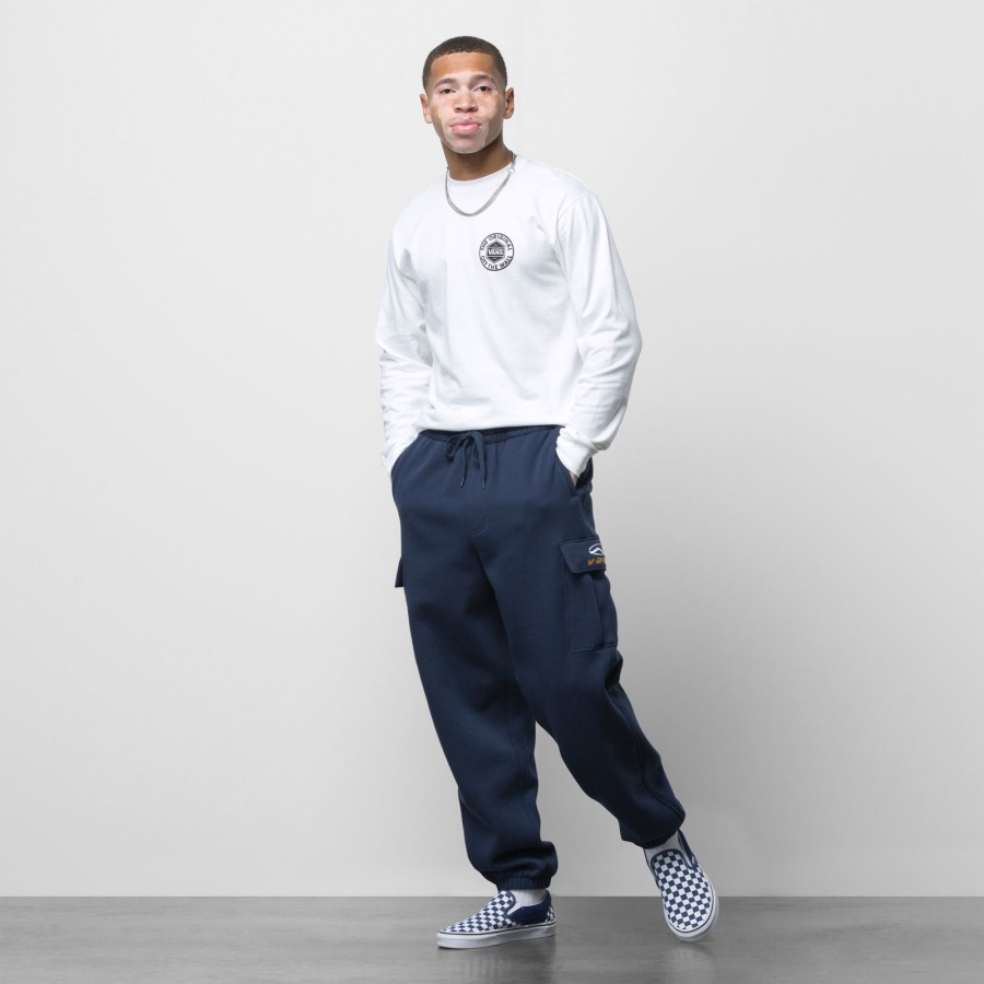 Vans Whittier Pantalon Ample En Molleton Dress Blues
