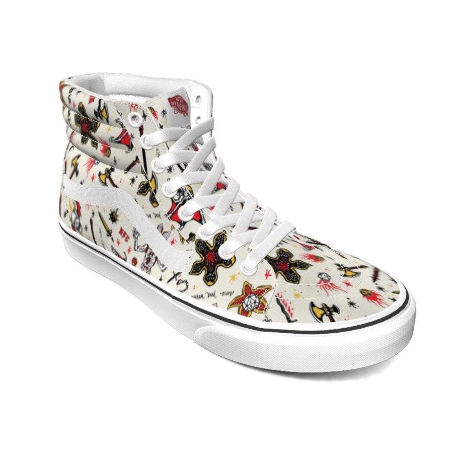 Vans X Choses étranges Des Douanes Hellfire Club Sk8-hi