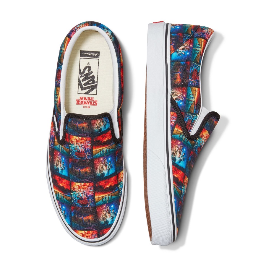 Vans X Choses étranges Des Douanes Affiche Art Slip-on