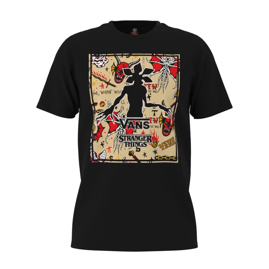 Tee Shirt Vans X Choses étranges Hellfire Club Demogorgon Noir