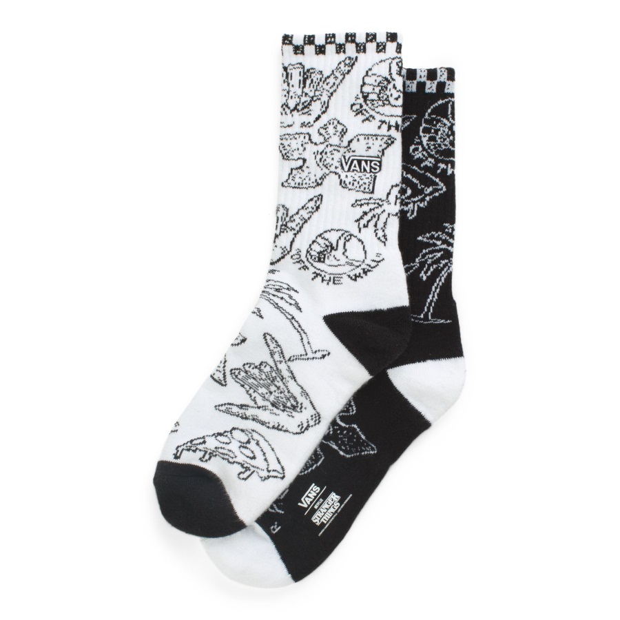 Vans X Choses étranges Miss Match Chaussette Noir-blanc