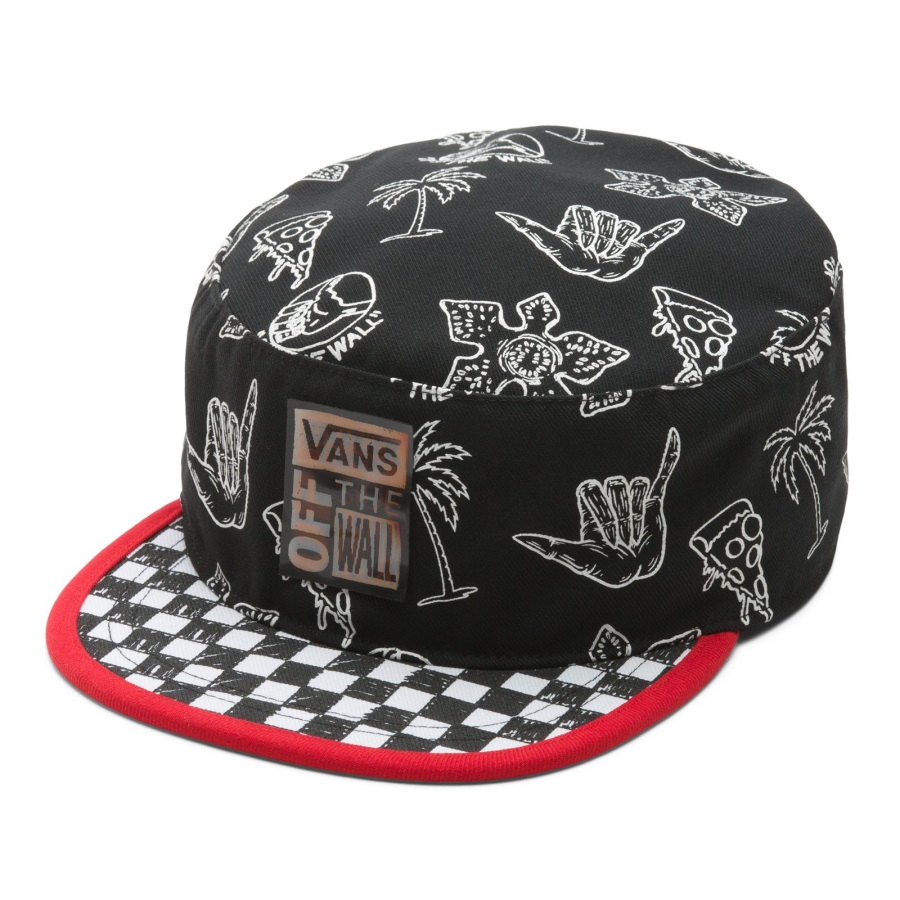 Vans X Choses étranges Croquis Pilulier Chapeau Noir