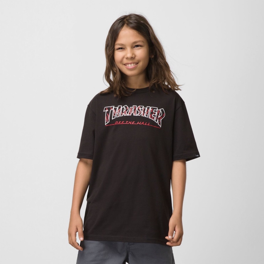 Vans X Thrasher T-shirt Logo Otw Enfant Noir