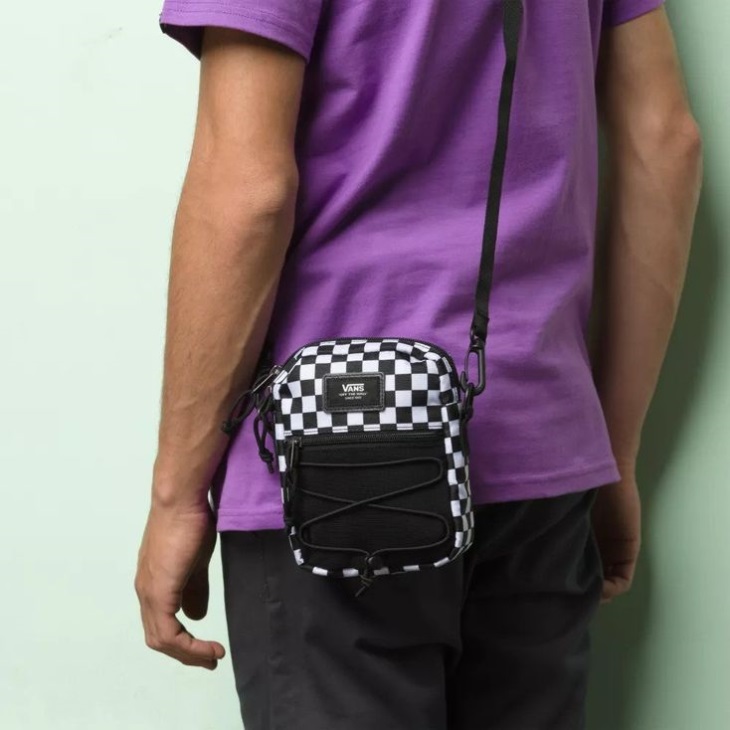 Vans Bail Sac à Bandoulière Carreaux Noir-blanc