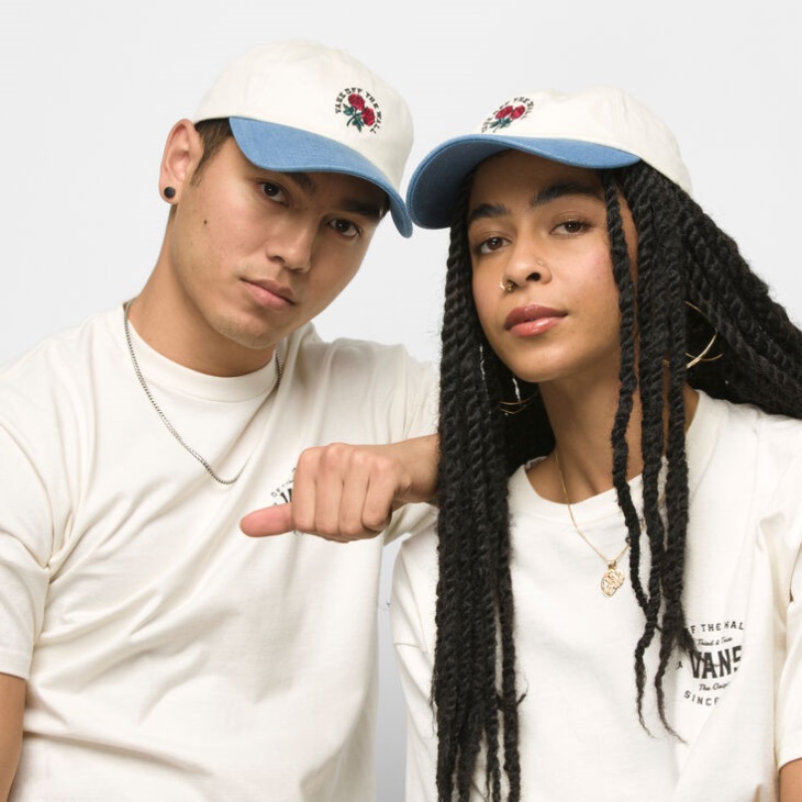 Vans Camburn Incurvé Bill Jockey Chapeau Blanc Antique