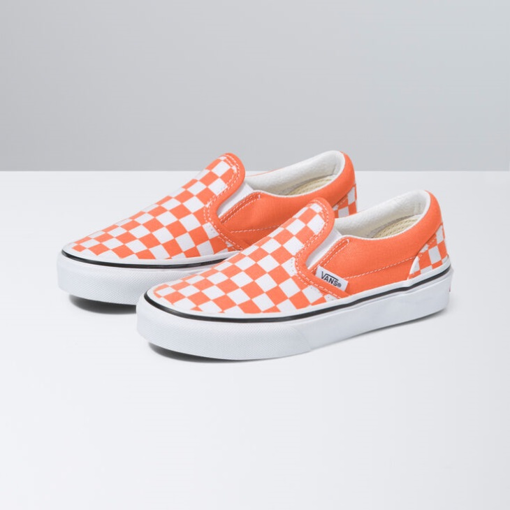 Vans Checkerboard Kids Classic Slip-on Melon-true White