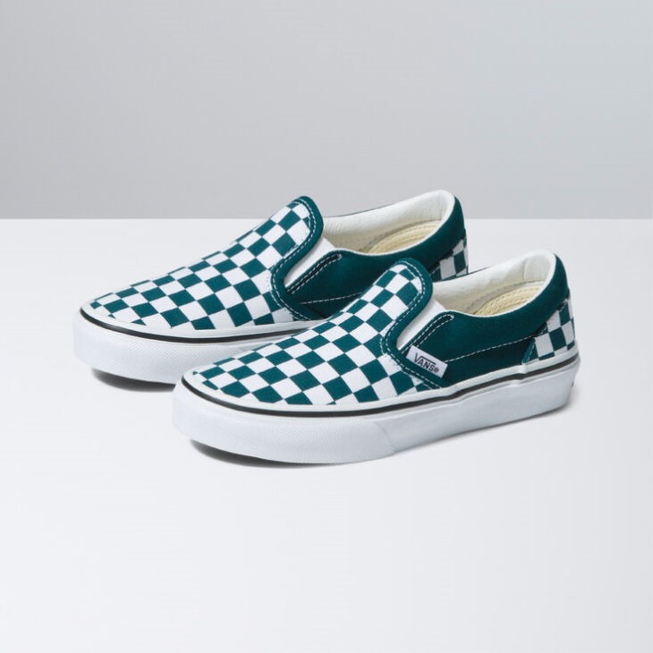 Vans Color Theory Kids Classic Slip-on Sarcelle Profonde