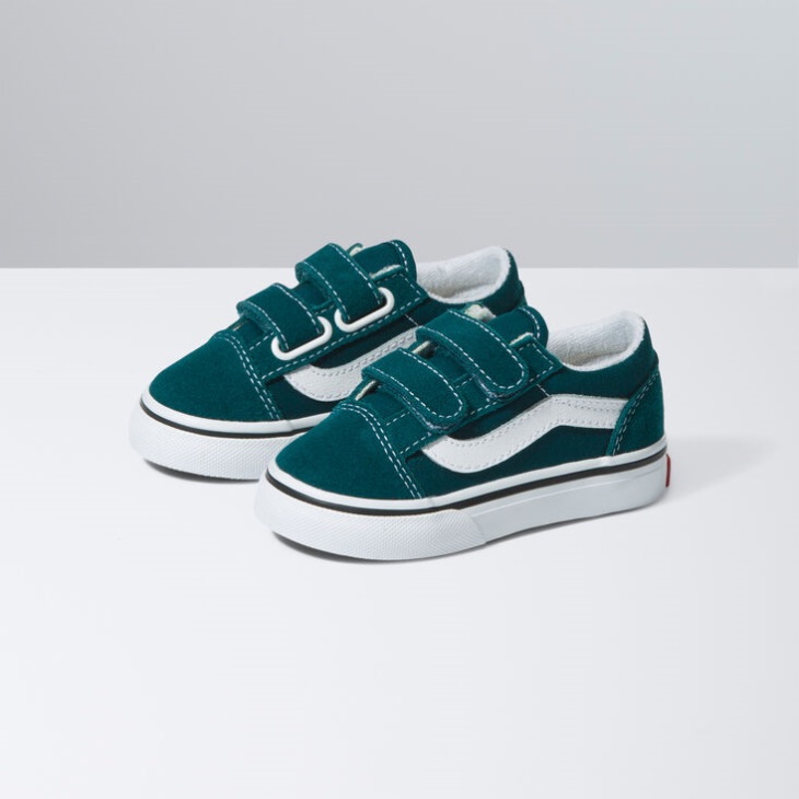 Vans Théorie Des Couleurs Bambin Old Skool V Théorie Des Couleurs Sarcelle Profonde