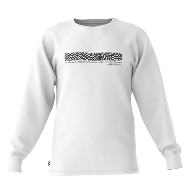 Vans Grosso Skate T-shirt Manches Longues Blanc