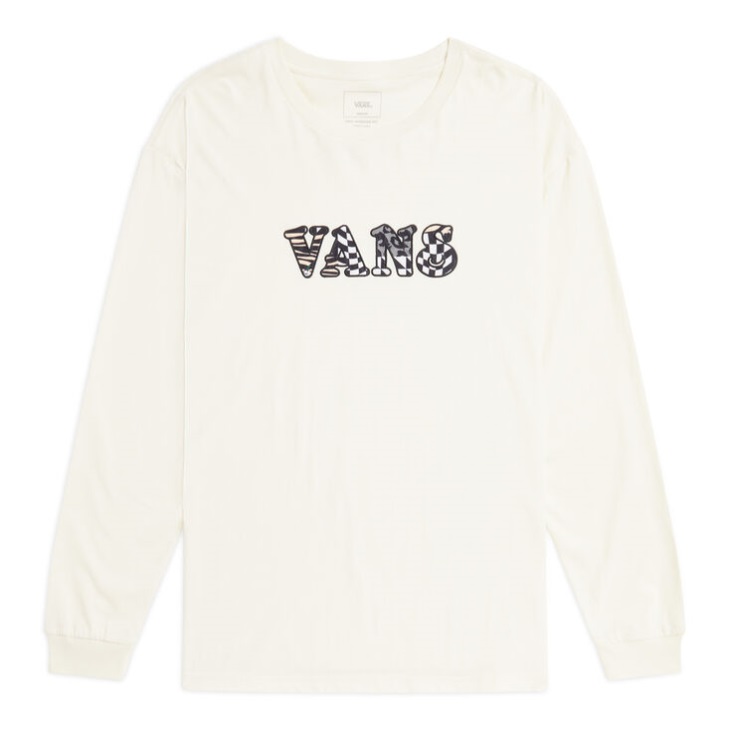 Vans Hyper Collage T-shirt Manches Longues Blanc Antique
