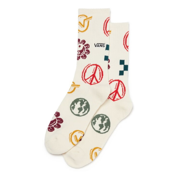 Vans In Our Hands Crew Chaussettes Blanc Antique