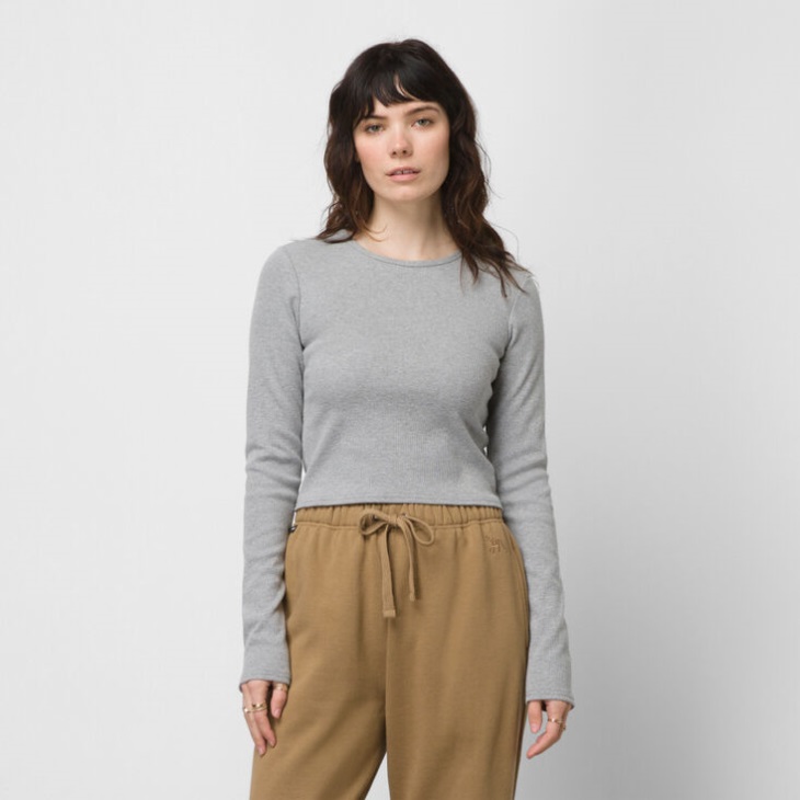 Vans Lizzie Armanto Chemise En Maille à Manches Longues Gris Chiné