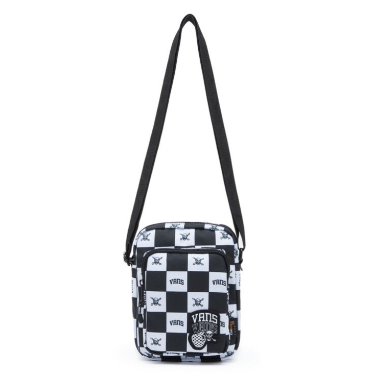 Vans Nouveau Sac à Bandoulière Varsity Checker Crâne Noir