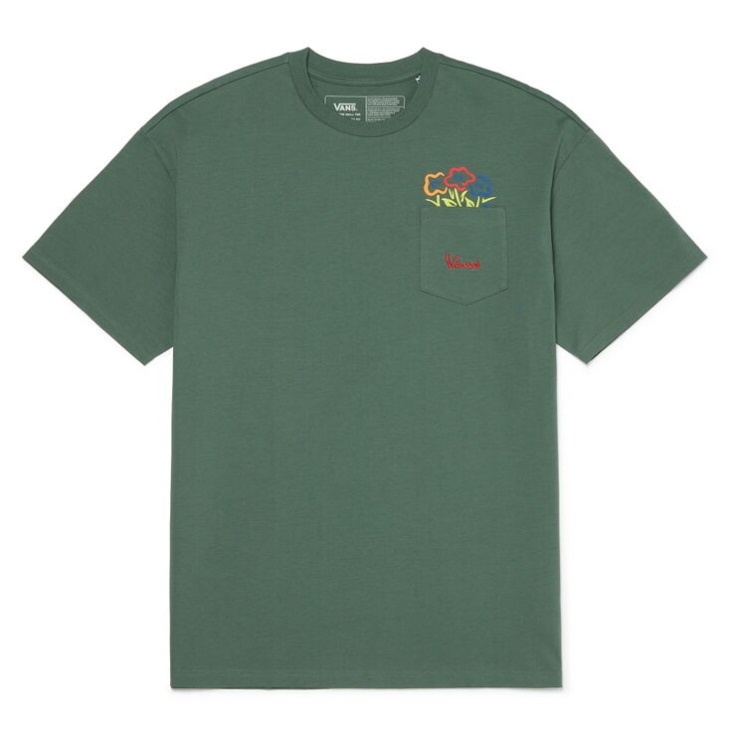 Vans Otw Pocket Gx T-shirt Manches Courtes Vert Canard