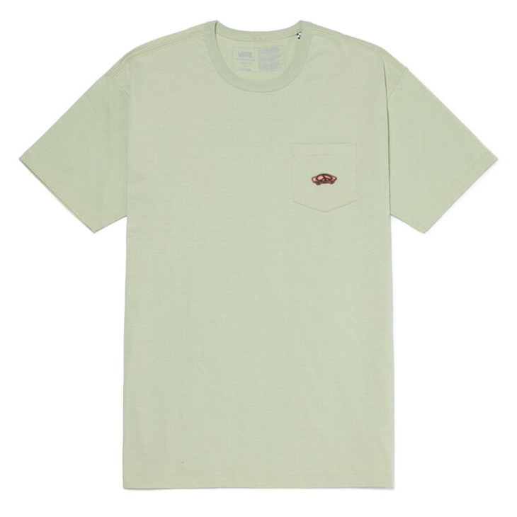 Vans Off The Wall T-shirt Poche Graphique Vert Céladon