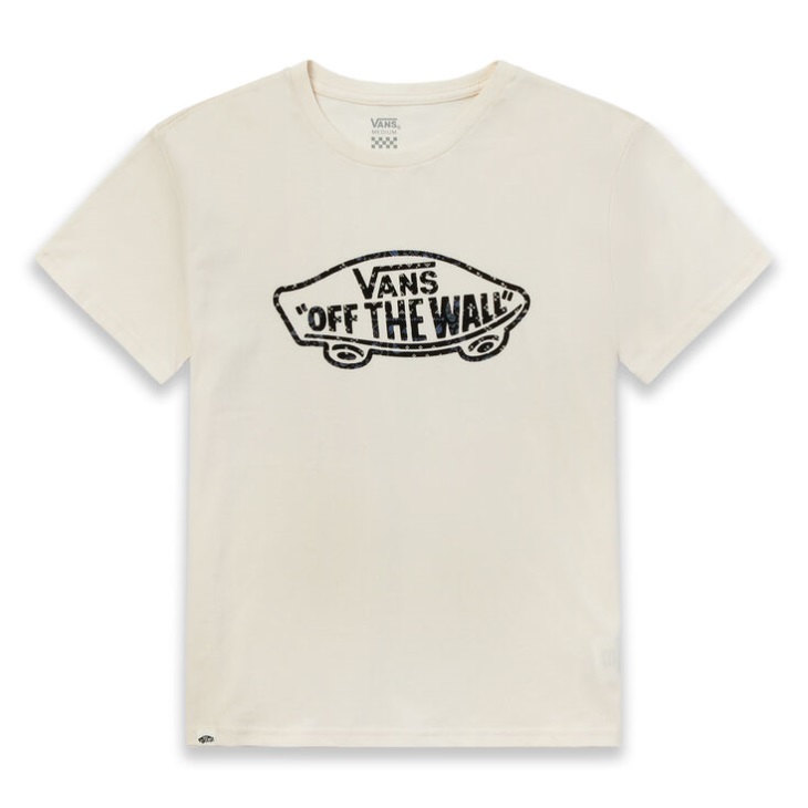 Vans T-shirt Logo Cachemire Blanc Antique