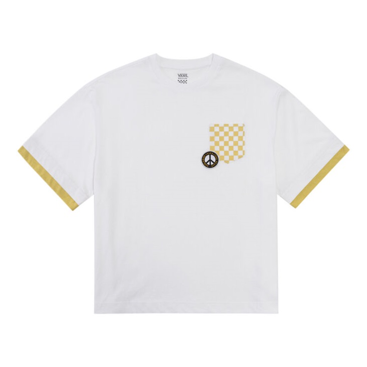 Vans Pocket T-shirt Manches Courtes Blanc