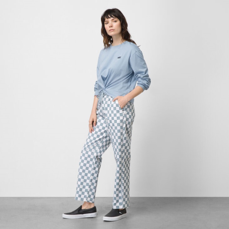 Vans Range Imprimé Pantalon Décontracté Ashley Bleu