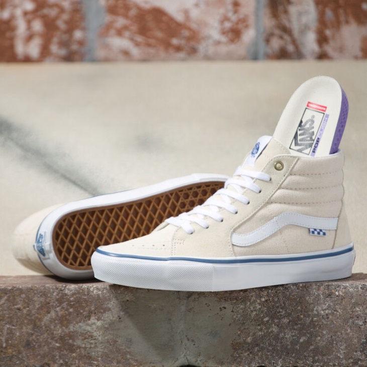 Vans Toile Brute Skate Sk8-hi Toile Brute Classique Blanc