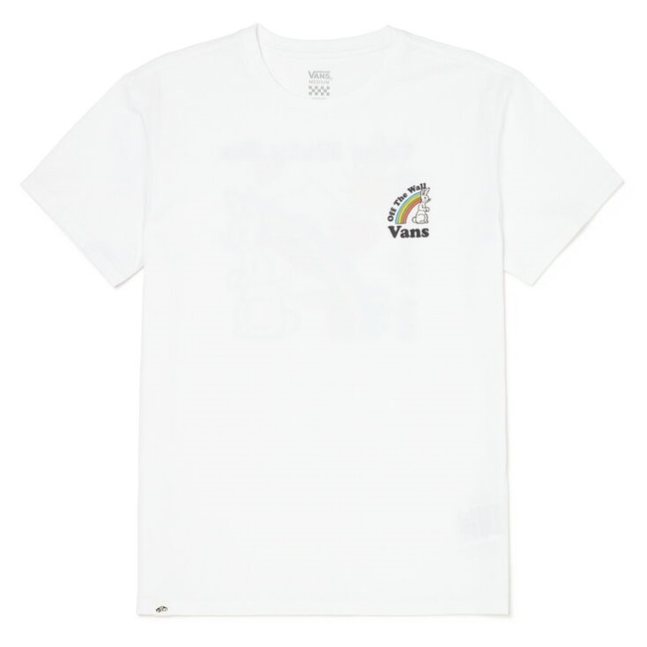 Vans Retro Groove Lapin T-shirt Manches Courtes Blanc