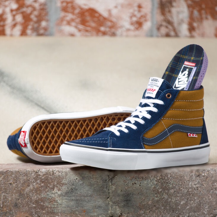 Vans Reynolds Skate Sk8-hi Marine-marron Doré