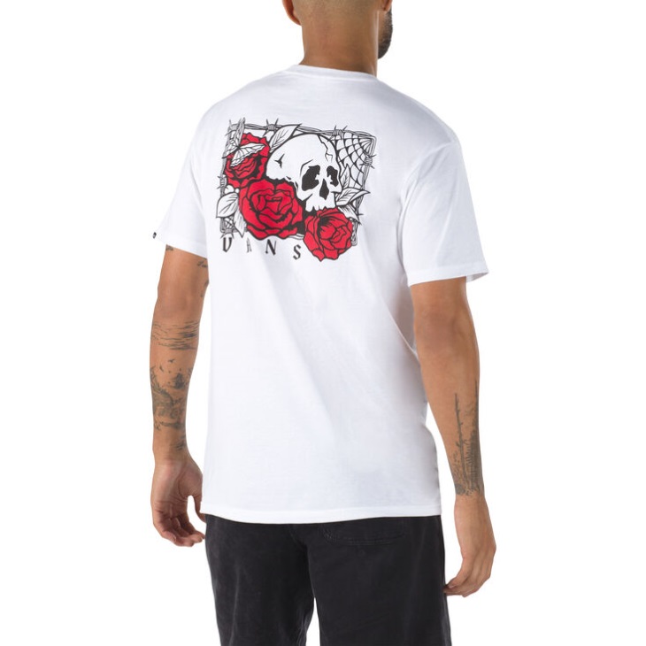 Tee Shirt Vans Rose Bed Blanc