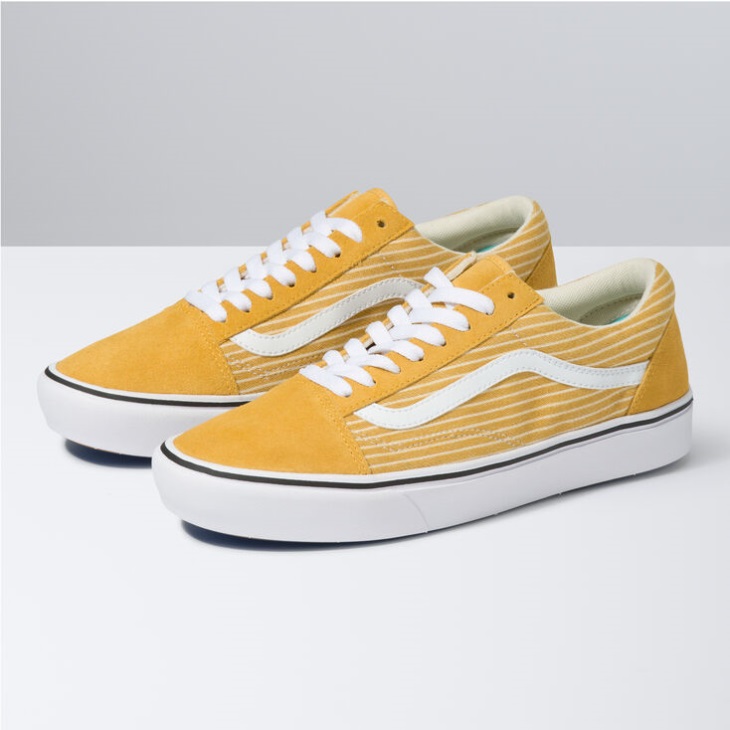 Vans Stripe Comfycush Old Skool Golden Glow-true White