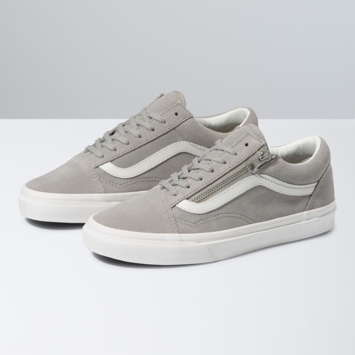 Vans Daim Old Skool Zip Drizzle-blanc De Blanc