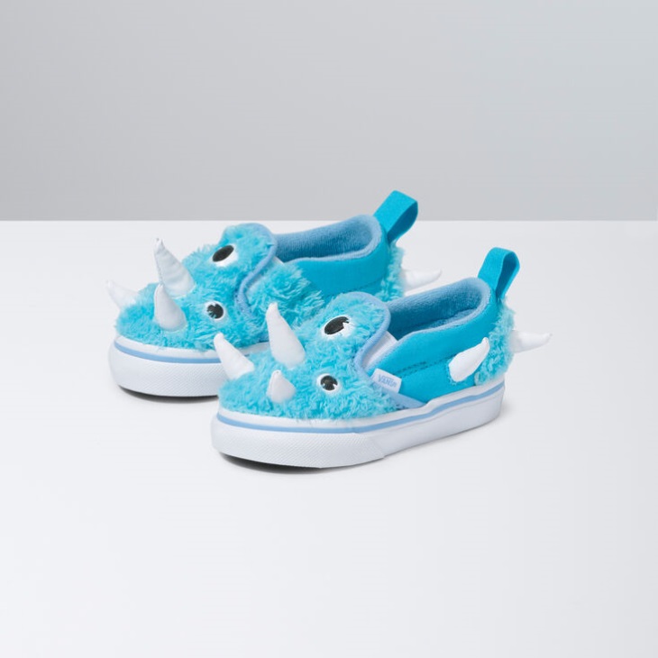 Vans Enfant Monstre Slip-on V Bleu Atoll-true Blanc