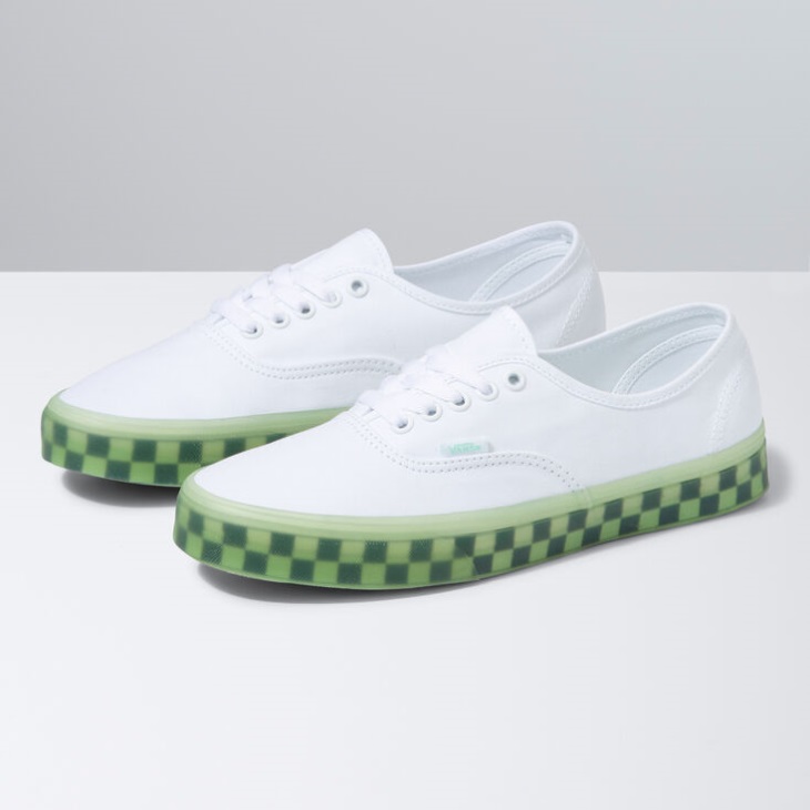 Vans Translucide Authentique Véritable Frêne Blanc-vert
