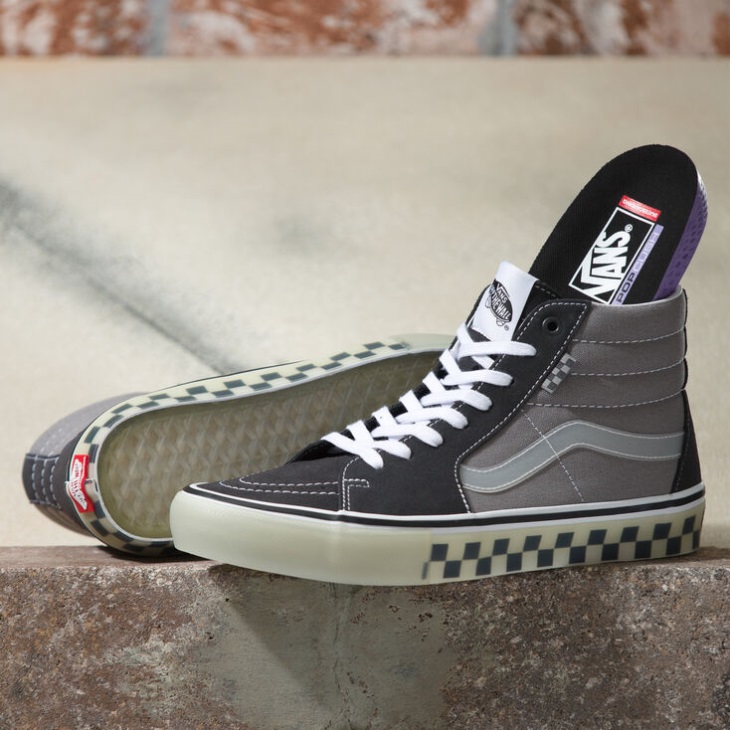 Vans Skate Translucide Sk8-hi Caoutchouc Gris