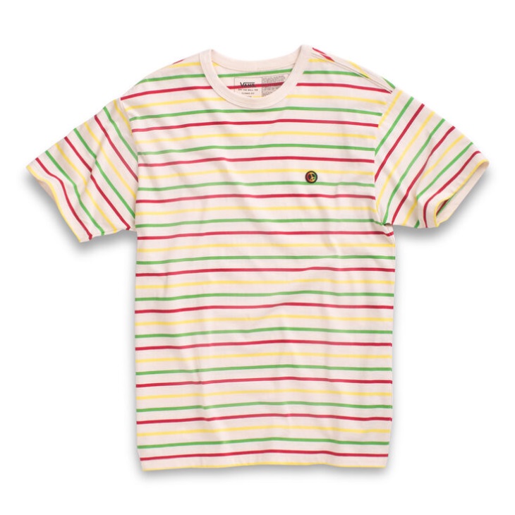 Vans Tyson Peterson Rayé Off The Wall T-shirt Blanc