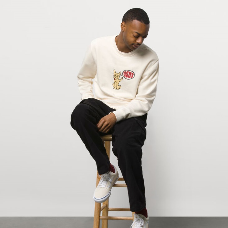 Vans Tyson Peterson Versa Pull Ras Du Cou Standard Blanc Antique
