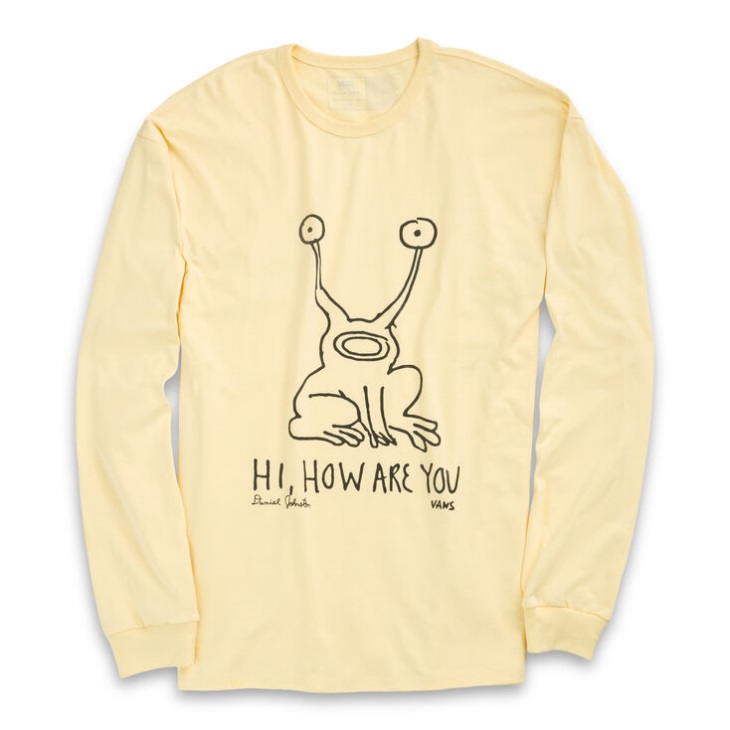 Vans X Daniel Johnston Otw T-shirt Manches Longues Banane Pâle