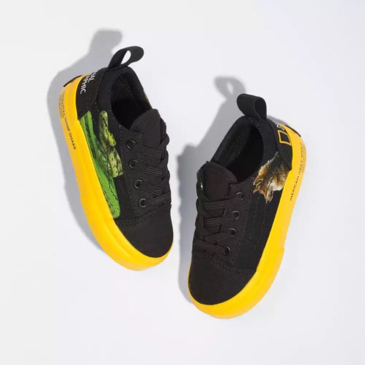 Vans X National Geographic Photo Ark Bambin Old Skool élastique Dentelle Photo Ark