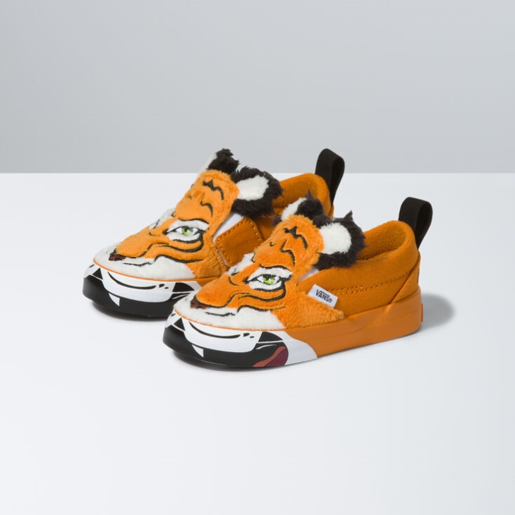 Vans X Project Cat Bambin Slip-on V Wild Tiger Projectcat-tiger