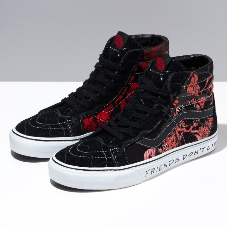 Vans X Choses étranges Sk8-hi Réédition Noir-rouge