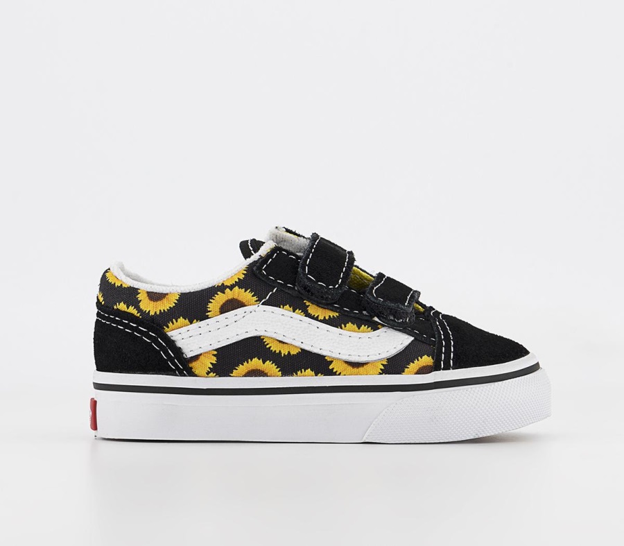 Vans Old Skool Baskets Enfant Tournesol Noir Jaune