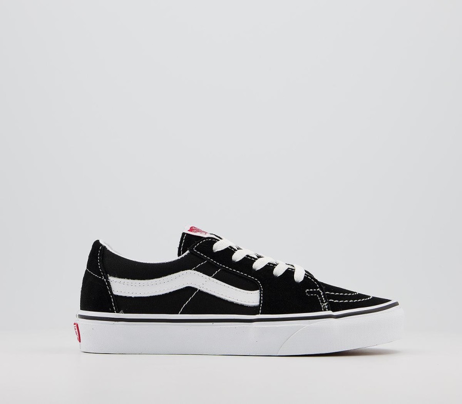 Vans Sk8 Baskets Basses Noir Vrai Blanc