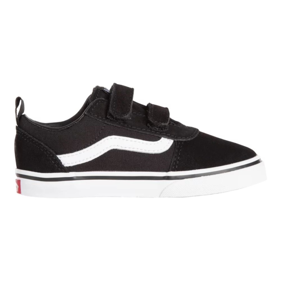 Vans Enfant Bambin Ward V Chaussures Marche Course Velcro Noir