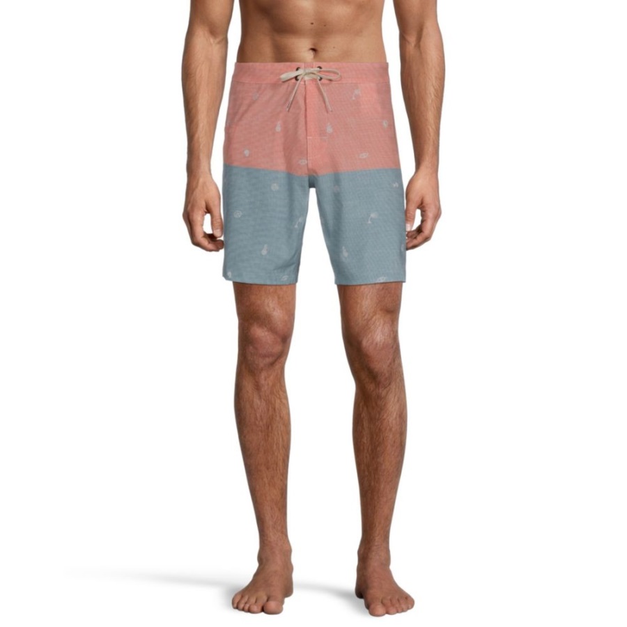 Vans Short De Bain Halfsies 18 Pouces Pour Homme Fusion Coral-cameo Blue