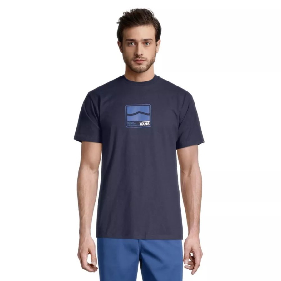 Vans T-shirt Homme Hi Grade Manches Courtes Col Rond Coton Logo Blanc