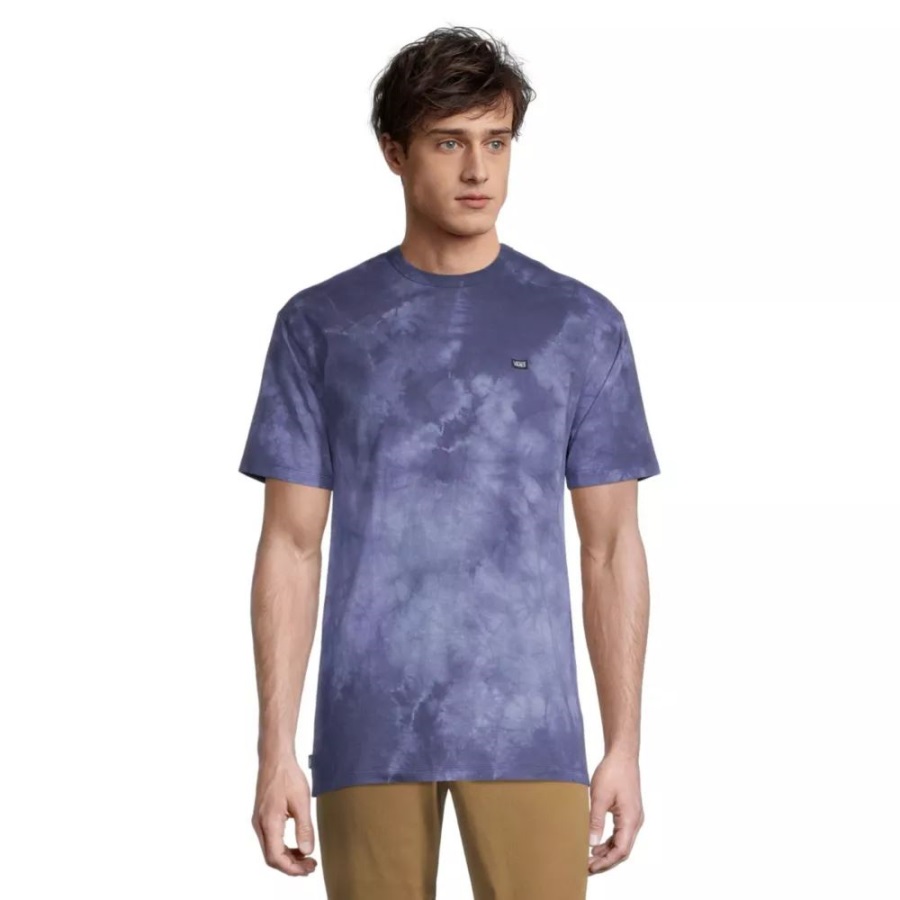 Vans Off The Wall T-shirt à Manches Courtes Pour Homme Col Rond En Coton Tie-dye Graphic True Blue