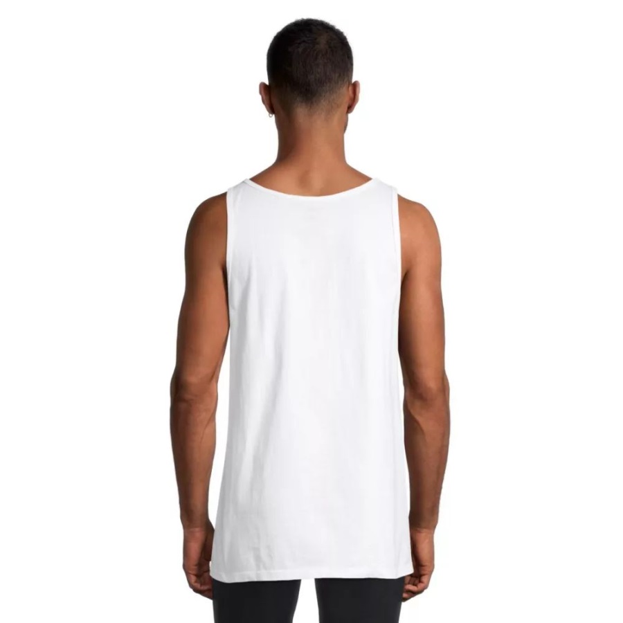 Vans Hommes Print Box Débardeur Coton Sans Manches Blanc Ballade Bleu