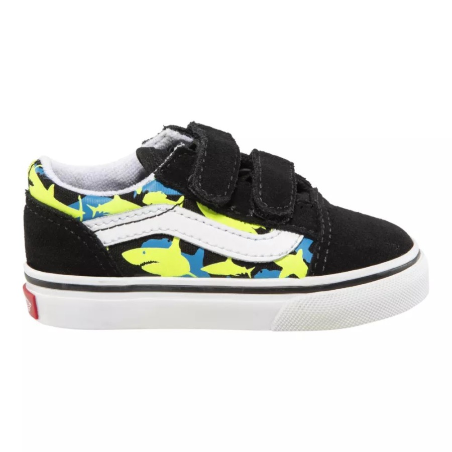 Vans Bambin' Old Skool V Chaussures De Skate Noir-jaune De Sécurité