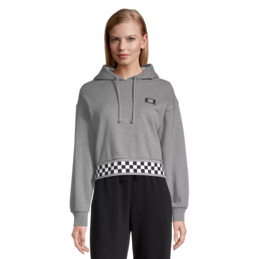Vans Sweat à Capuche Court Boom Boom 88 Pour Femme Gris Chiné